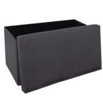 OPVOUWBARE POEF TESS DONKERGRIJS FLUWEEL - Afbeelding 3