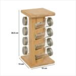 REK VOOR 8 SPECERIJPOTTEN GLAS COZY L. 13 X B. 13 X H. 26,5 CM BAMBOE STEUN - Image 6