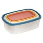Set of 4 rectangular Colors multi-coloured PP boxes