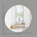 SPIEGEL ALICE DIAM 76 CM METAAL GOUD - Afbeelding 5