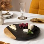 DRAAISCHOTEL DIAM 30 CM ZWART MARMER - Afbeelding 6