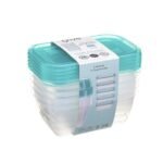 Set of 5 Fresh & Freeze rectangular PE boxes 0.5 l - Afbeelding 3