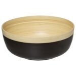 Modern Color charcoal bamboo salad bowl diam 30 cm