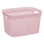 Scandi pink laundry basket 25 l