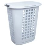 Hugger white laundry basket 63 l