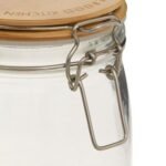 BOCAL WORDING GLAZEN POT MET HOUTEN DEKSEL MET OPSCHRIFT 2 L - Afbeelding 3