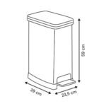 SLANKE 40L GRIJZE KUNSTSTOF AFVALBAK - Afbeelding 8