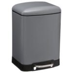 Ariane grey metal pedal bin 6 l