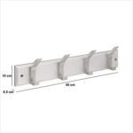 HAAK 4 STANGEN ZINY L. 45 X B. 6,5 X H. 10 CM ZILVER - Afbeelding 5