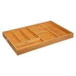 Bamboo cutlery and kitchen tool tray