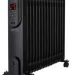 Oil-filled LED radiator with remote control 15 ribs