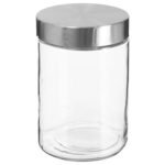 Nixo glass and stainless steel jar 1.2 l