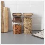 Hermet square glass and acacia jar 0.6 l - Afbeelding 6