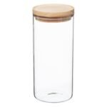 Hermet glass and wood jar 1.3 l