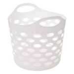 White flexible laundry basket 28 l