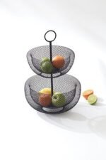 Mesh black 2-tier fruit basket - Afbeelding 2