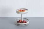 Mayaj 2-tier fruit basket metal beige - Afbeelding 2