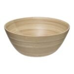 Natural bamboo salad bowl diam 17 cm