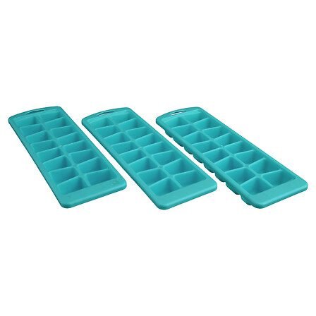 SET VAN 3 IJSBLOKJESBAKJES VAN PP MET 16 VAKJES