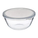 Glass mixing bowl with PP lid 2.7 l