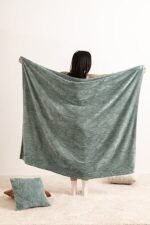 ROY BLAUW FLANEL PLAID 180X230CM - Afbeelding 5