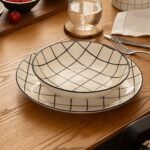 SET VAN 6 ONDERZETTERS DIAM 10 CM ACACIA - Afbeelding 5