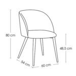 STOEL CÉLESTE MET IMITATIEBEUKEN POTEN LINNEN - Afbeelding 6