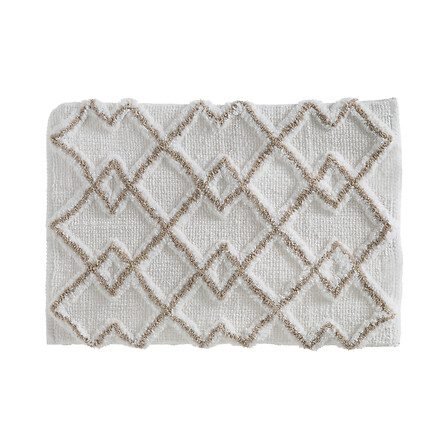 Ethinque katoenen badmat 50 x 75 cm taupe