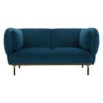 2-zitsbank Isee eendblauw fluweel