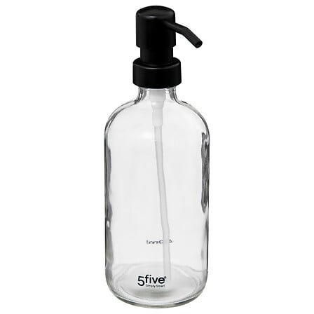 Glazen transparante zeepdispenser in displaybox 450 ml
