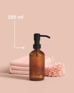 Glazen transparante zeepdispenser in displaybox 205 ml - Afbeelding 2