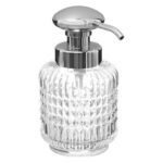 Silver zeepdispenser van glas
