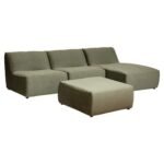 Poef Mavuno chenille cedergroen - Afbeelding 2