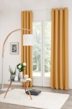 Set van 2 verduisterende Woonaccessoires, Woonaccessoires>Gordijnen 135 x 240 cm oker - Image 2