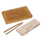 Broodsnijplank van bamboe met accessoires 40 x 27 cm