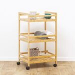 Linha medium model keukentrolley van bamboe 3-laags - Afbeelding 2