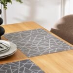 Placemat met craquelé-effect 45 x 30 cm grijs - Image 2