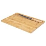 Bamboe broodplank met mes en tang