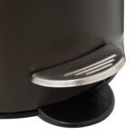 Modern color softclose pedaalemmer van metaal en bamboe 3 L - houtskool - Afbeelding 2