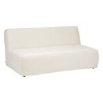 2-zitsbank Kiona witte boucléstof