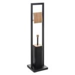 Natureo zwarte toiletroldispenser en borstelhouder