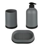 Set van 3 accessoires van PP - grijs