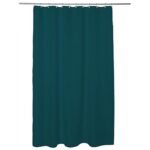 Moderne color douchegordijn honingraat - petrolblauw