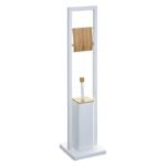 Natureo witte toiletroldispenser en borstelhouder